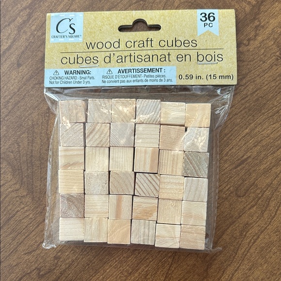 Crafter's Square Natural Wood Craft Cubes - Picture 1 of 3